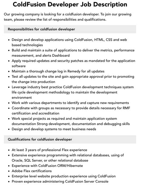 cold fusion developer jobs|New Cold Fusion Developer Jobs (Apply Today) .